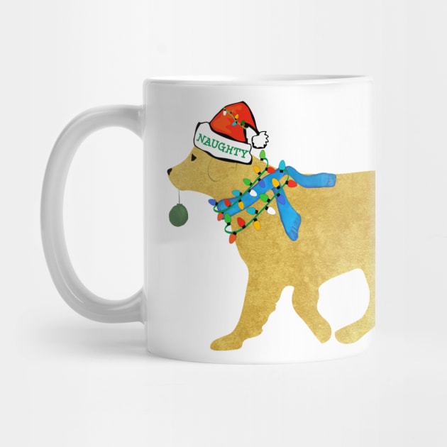 Golden Retriever Christmas Naughty Dog by EMR_Designs